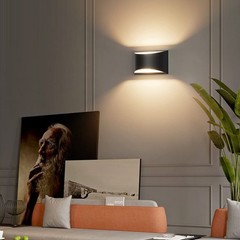 Aipsun Black Modern Led Wall Sconce Indoor Wall Lights 1 Pack Hardwired Up And