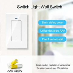 Wireless Lights Switch Kit, No WiFi Required, No in-Wall Wiring Needed Remote…