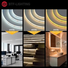 FCOB LED Strip Light 336/480/528 LEDs 12V 24V High Density Dimmable CRI 90