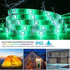 16.4 ft 65.6 ft LED Strip Lights 5050 Music Sync Bluetooth Remote Room Light Kit