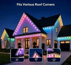 APPECK 50ft Track Kit for Permanent Outdoor Lights Pro C5106, 10 Piece White