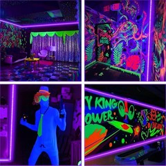 33FT Dimmable Black Light Strip with Remote – Perfect for Parties & Halloween