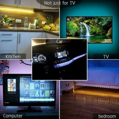 5V USB 10-25FT Lights Strip for Bedroom, Desk, Indoor Room with 24Key Remote