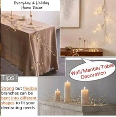 Fudios Lighted Birch Garland with Timer 48 LED Fairy Lights 6ft Battery Operated