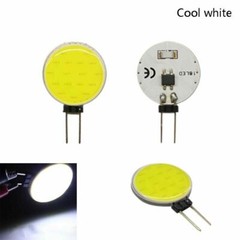 5pcs G4 LED Chip COB Light 5W DC 12V Headlight Round Lamp Cool White/Warm White