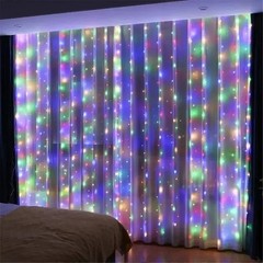 100/600 LED Curtain Lights String USB Powered Waterproof Twinkle Wall Lights