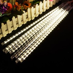 8 Tubes 192 LED Meteor Shower Rain Lights 11.8 inches Cascading Icicle Lights
