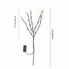 4 Pack Lighted Willow Branches 30IN 80 LED Battery Operated Tree Branch Decor