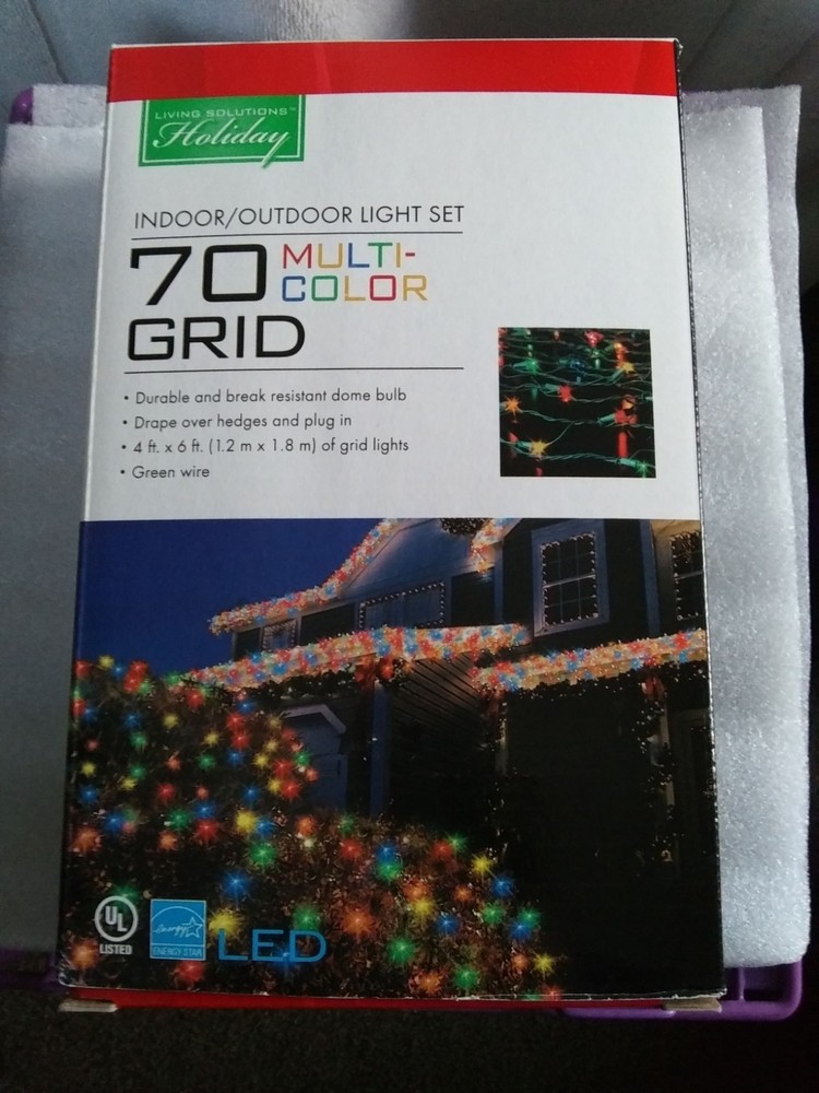 70 Indor/Outdoor Multicolor LED energy saving lights, Green wire