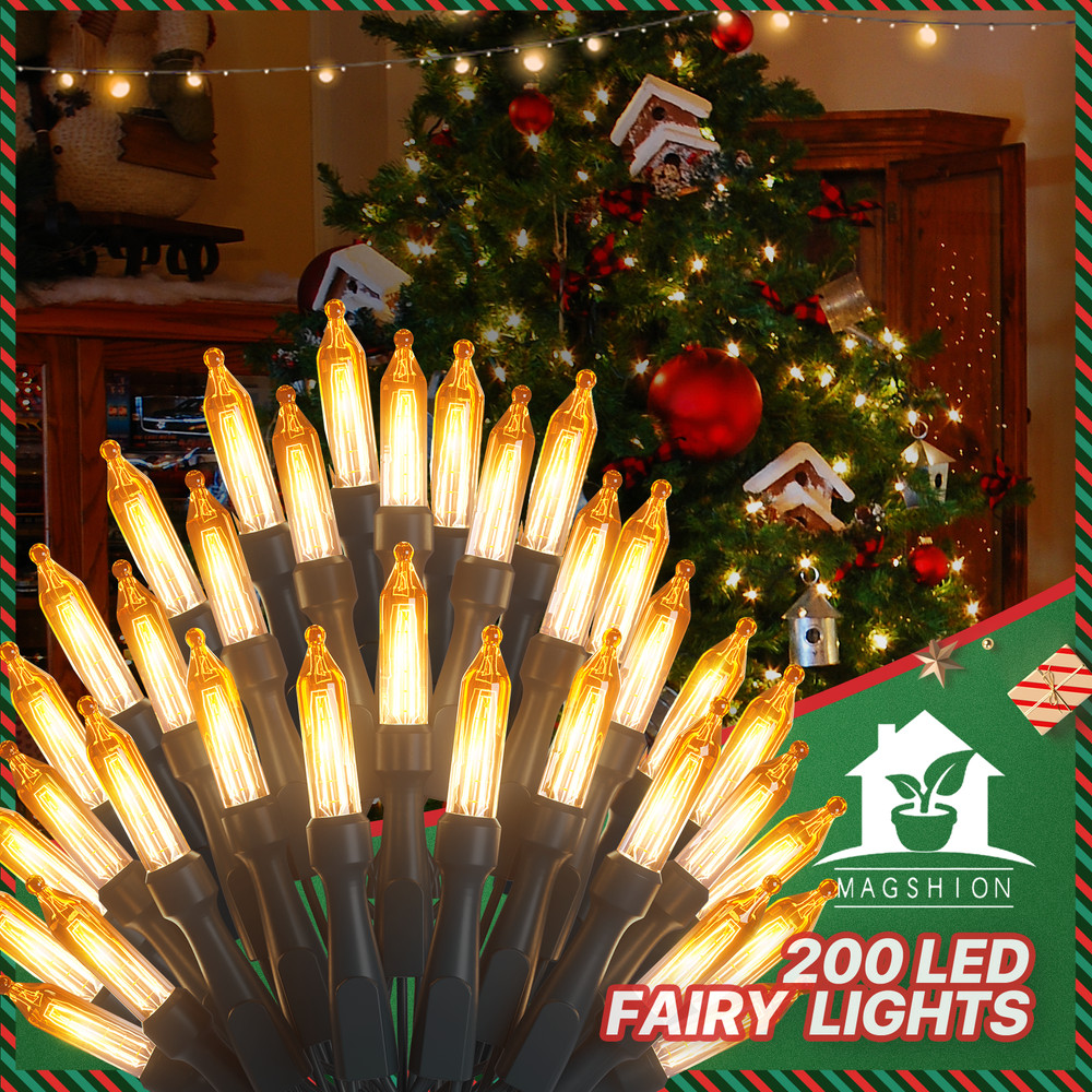 Plug In 200 LED String Light Outdoor Connectable Fairy Light w/8 Mode Controller