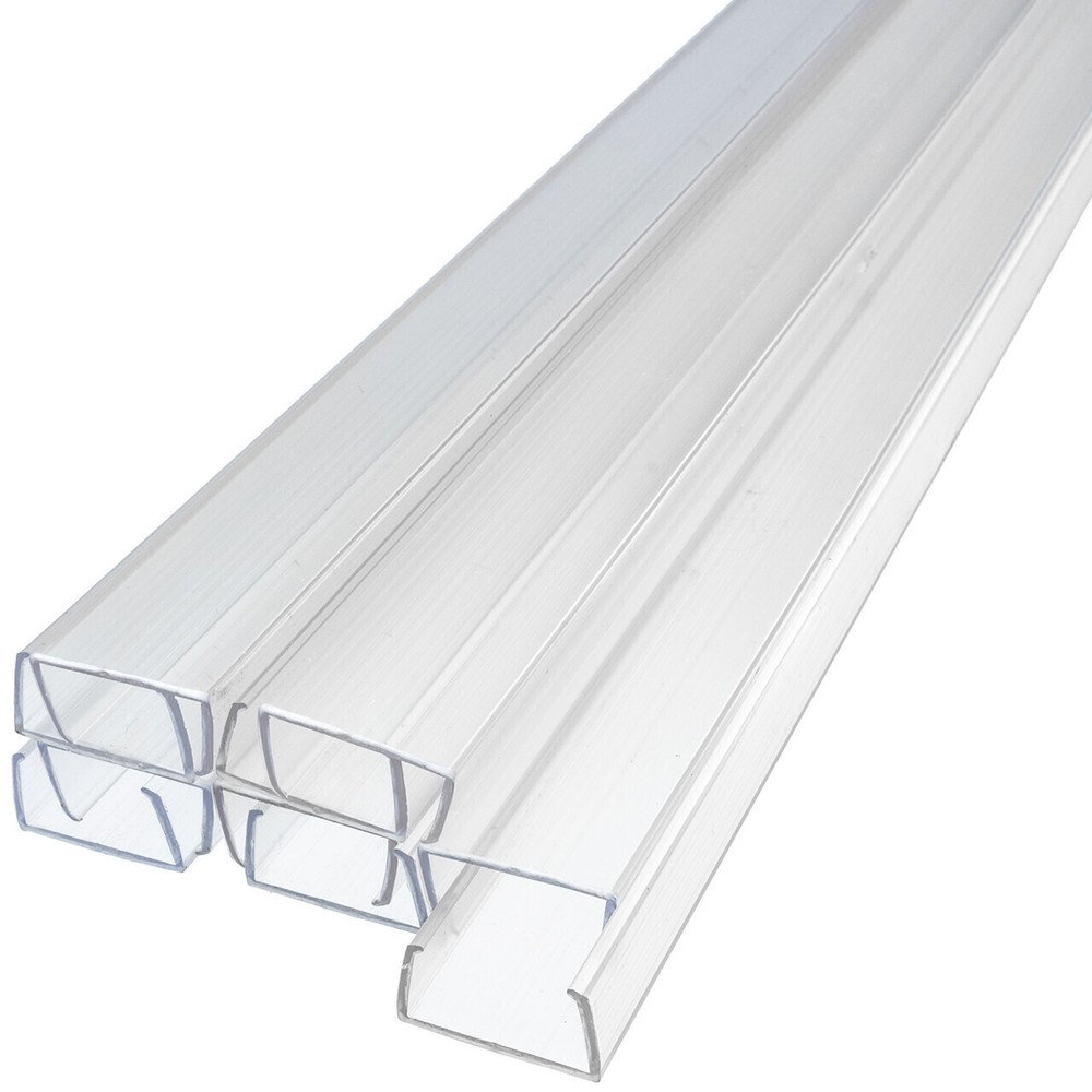 24 Inch x 3/4 Inch RGB LED Rope Light Mounting Track – Clear PVC Channel (10-Pac