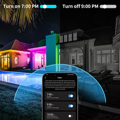 Outdoor Led Strip Lights Waterproof IP68, RGB Outdoor Led Lights with Button & B