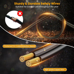 100FT Solar String Lights Outdoor Waterproof IP65 with Usb-Charging , Solar Powe