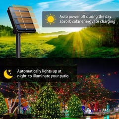 6-Pack Solar String Lights, 600 LED Extra-Long 236Ft Solar Christmas Lights Outd