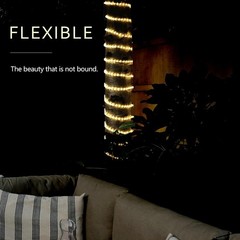 33FT 360 LED Rope Lights Outdoor Waterproof, Connectable and Flexible Clear T…