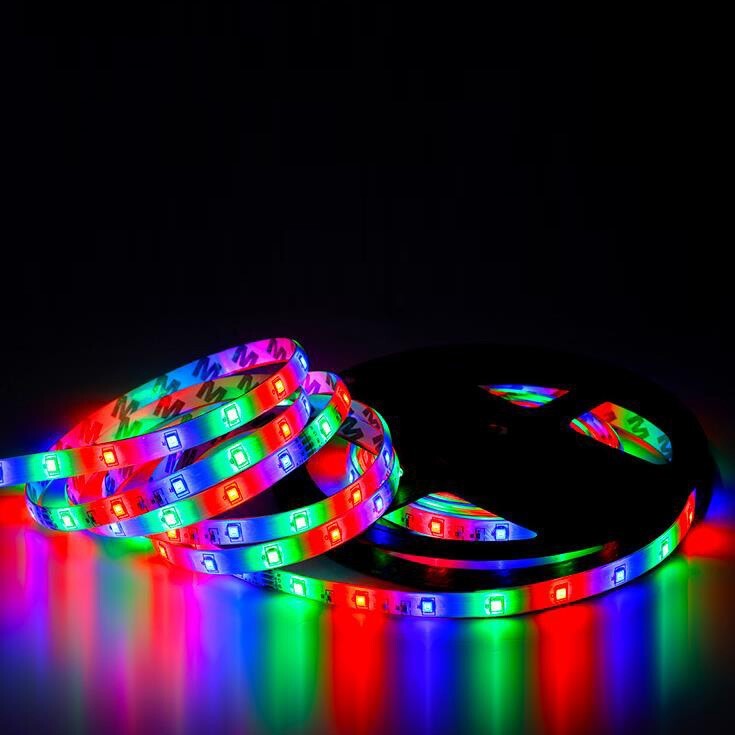 16.4FT Flexible 3528 RGB LED Strip Light Fairy Lights Room Christmas Decorations