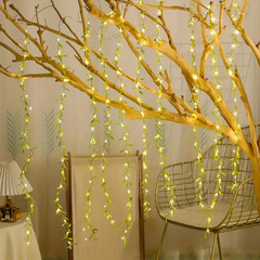 2M 20LED Willow Curtain String Lights Battery Copper Wire Home Decoration