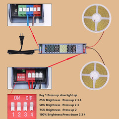 24V COB LED Strip Light Outdoor Waterproof 65.6Ft (2 Rolls of 32.8Ft), 3000K War