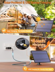 25Ft Solar String Lights Outdoor Waterproof with Remote Dimmable 3 Modes Patio