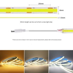 COB LED Strip Light 5V 320LEDs/M Motion Sensor Dimmable Flexible DIY Backlight