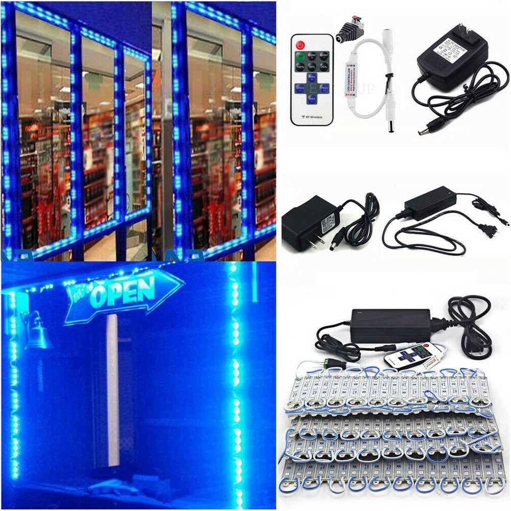 Blue 20-400pcs 5050 5054 SMD LED Module Light Storefront Window Letter Sign Lamp