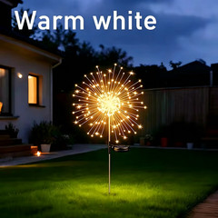 1PC 150 LED Solar Firework Lights Outdoor Garden Decor Waterproof Path Lawn Lamp