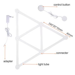 Smart Linkable LED Bar WiFi BT RGBW 44 Scene 6 Music, with Alexa Google Tuya