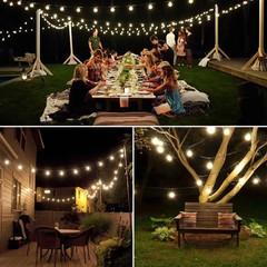 Solar Crystal Globe String Lights 60 LED IP65 Waterproof 8 Modes Garden Decor