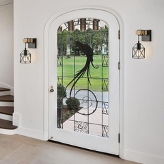 Plug in Wall Sconces Set of Two, Black Farmhouse Bathroom Wall Lamp