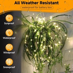 4 Pack Battery Fairy Lights with Remote, 160FT 480LED, Warm White