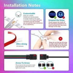 100 Ft LED Lights for Bedroom Music Sync Color Changing RGB LED Strip Rope Light