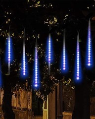Christmas Lights Outdoor UL Listed Blue Falling Rain Drop Meteor Shower IP65 …