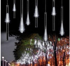 LDUSA Home Waterproof Meteor Shower Rain Lights 30cm 8 Tubes 192 LED Drop Lights