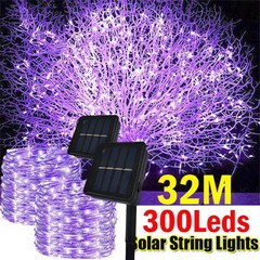 Outdoor Solar String Light 300/200/100/50 LED Fairy Garland 8 Mode Garden Yard T