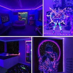 USB LED Strip Light 9.8ft 3M Purple UV Black Light with Switch for Game Room