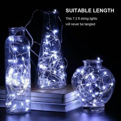 12 Pack 20 LED 6.6ft Battery Operated Mini LED Copper Wire String Fairy Lights
