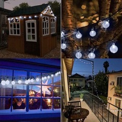 23Ft 50 LED Solar LED Crystal Ball String Lights Outdoor for Patio Yard Party