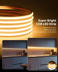 Aclorol 100′ 120V COB Outdoor LED Strip Lights Waterproof IP68 AC 110V High Volt