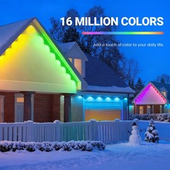 LED Permanent Outdoor Lights 60M, 24V Bluetooth RGB with APP & Remote Control