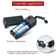 New Zitrades El Wire Blue Super Bright Portable El Wires Kits Electroluminescent