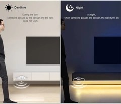 USB Motion Sensor LED Strip Lights For Bedroom Stair Cabinet Night Light Decor