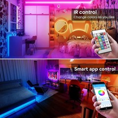 TJOY LED Lights for Bedroom 100ft, RGB Color Multi-colored