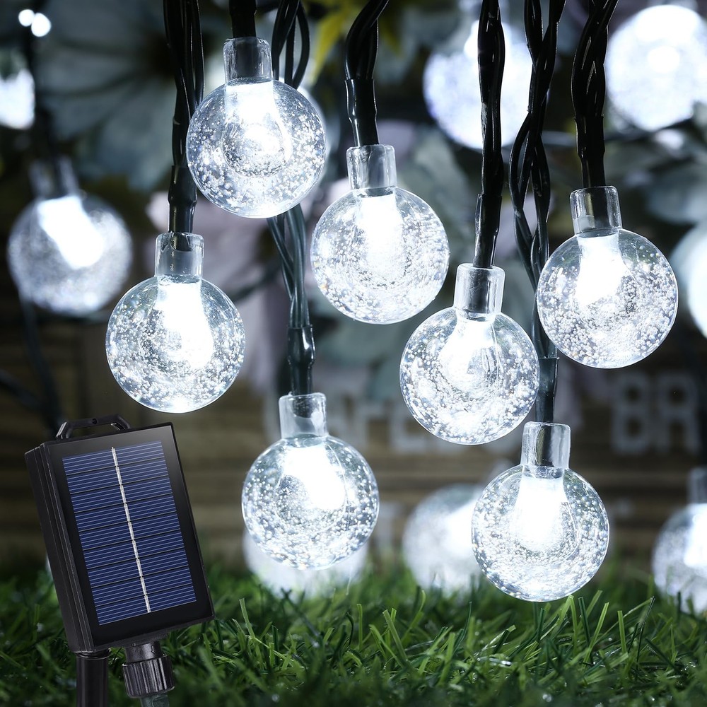 Solar Powered String Lights Waterproof, 39FT 60 LED Outdoor Solar String Ligh…