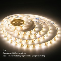 Dimmable 13.2ft Battery Powered LED Strip Lights, Warm White, Waterproof, Remote
