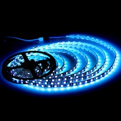 16.4ft 5M SMD 5050 LED Strip Lights Waterproof 300LED Black PCB RGB Light Strips