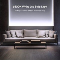 5V USB Powered Cool White LED Light Strip with On/Off Switch Button
