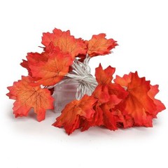 9.8FT Fall Thanksgiving Maple Leaves 30 LED Light Lamp Garland Festival Decor US