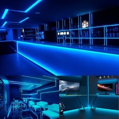 LED Neon Rope Light 33ft Blue AC110V 120V Connectable Flexible Waterproof Strip