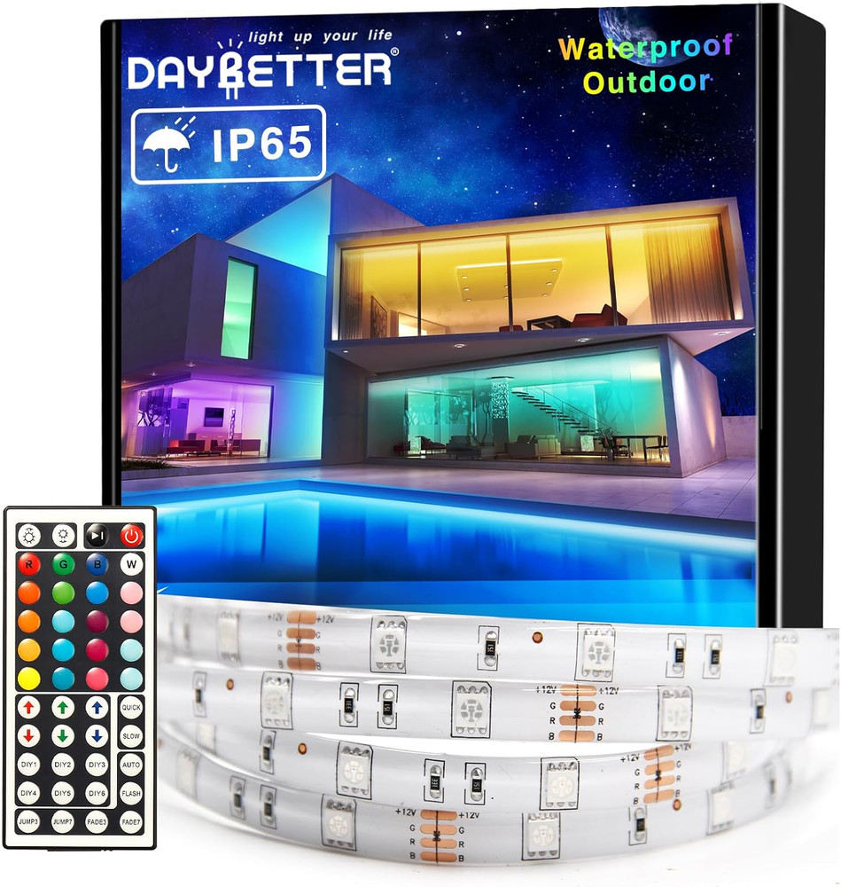 Waterproof Led Lights for Bedroom, 32.8Ft (2 Rolls of 16.4Ft) Led Strip Lights,