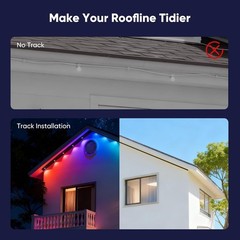 APPECK 50ft Track Kit for Permanent Outdoor Lights Pro C5106 13pc Black Aluminum